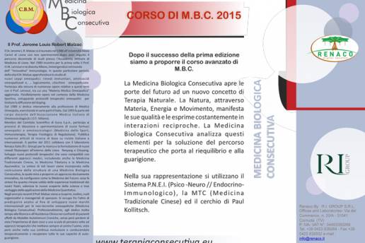 Corso Medicina Biologica Consecutiva anno 2015
